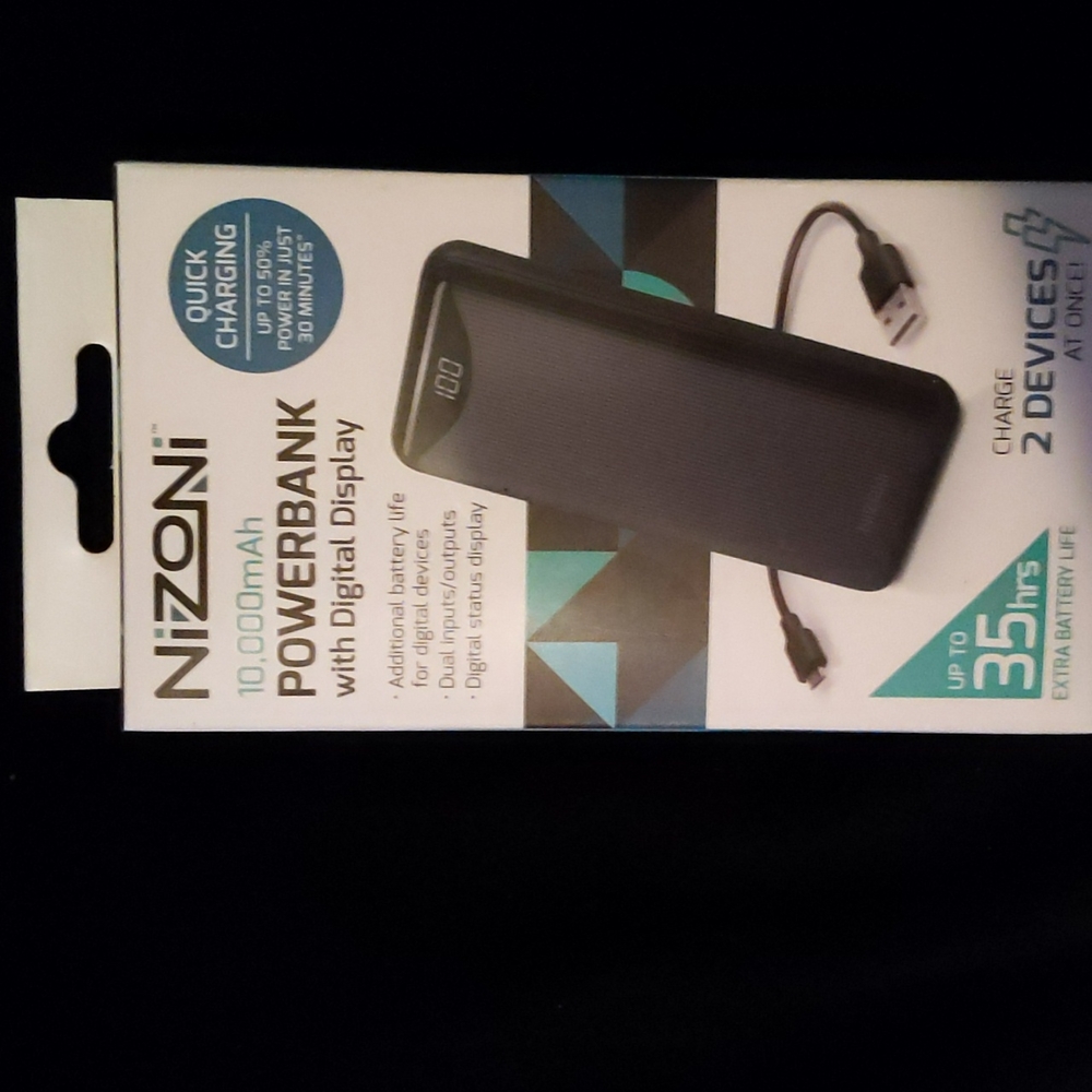 Power Bank with Digital Display and 2 USB ports